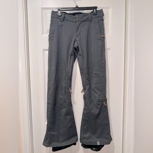 Gray Roxy Torah Bright slim fit women’s Flared Snowboard/Ski Pants Sz Small EUC